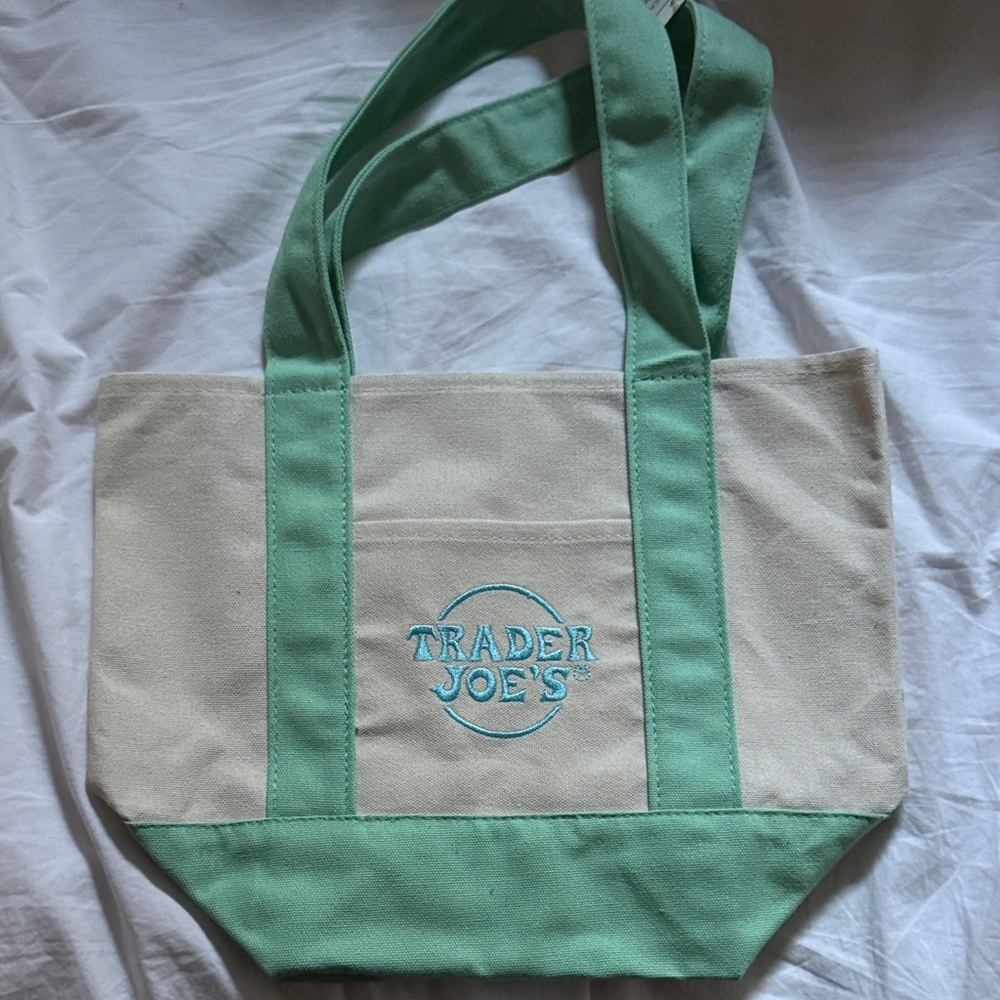 Mini Mint Green and Cream TJ Tote Bag